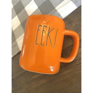 RAE DUNN “Eek!” Orange Halloween Mug LL New
